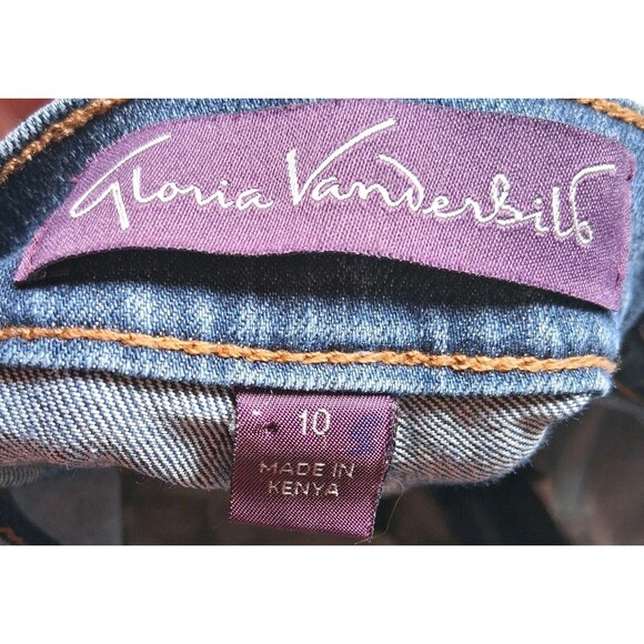 Gloria Vanderbilt Sz 10 Womens Blue Jeans Pocket Denim Button Zip Adult Amanda - Picture 8 of 9